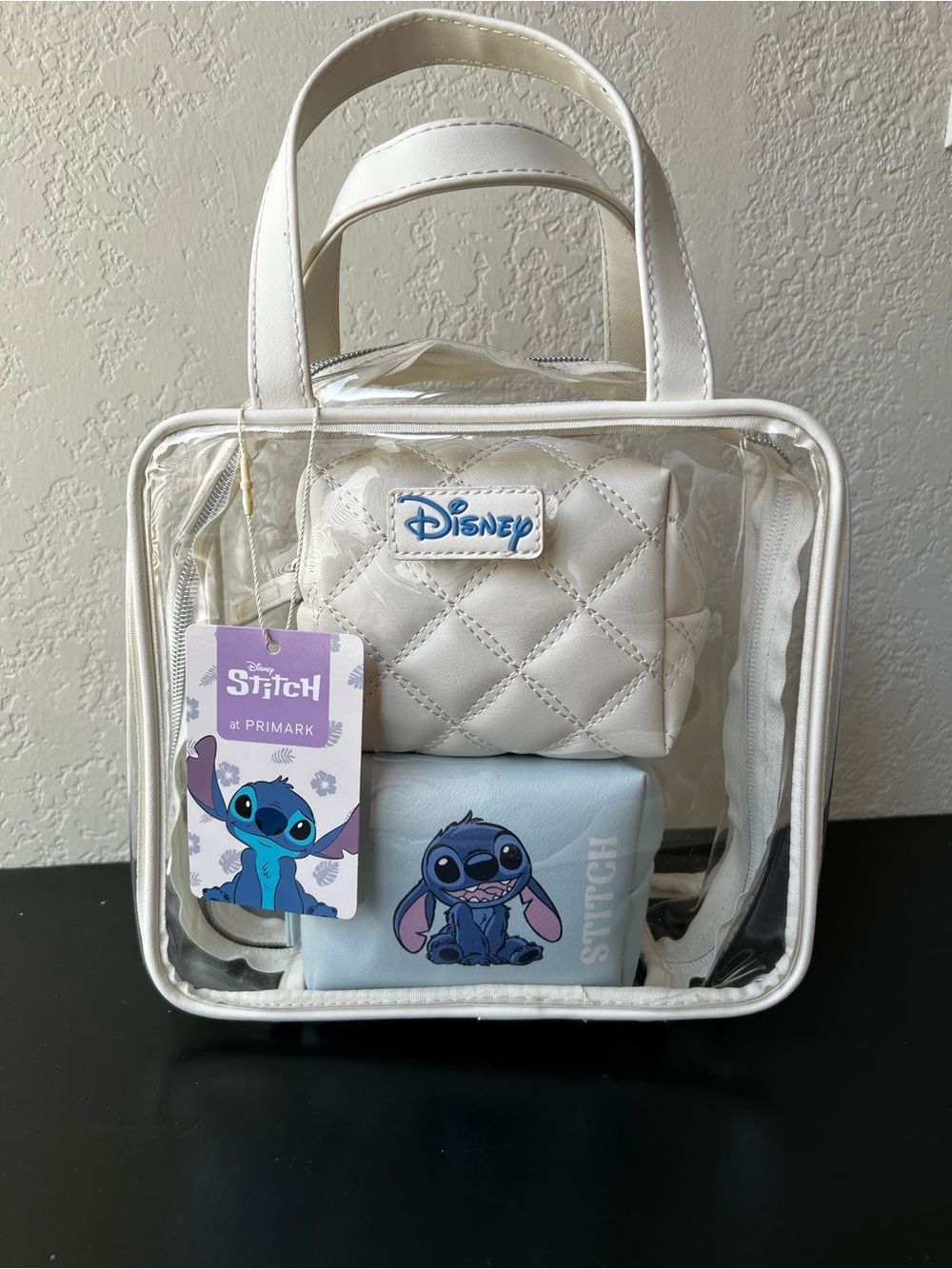 NWT Disney x Primark Lilo & Stitch 3-in-1 Cosmetic Makeup Bag Travel Set